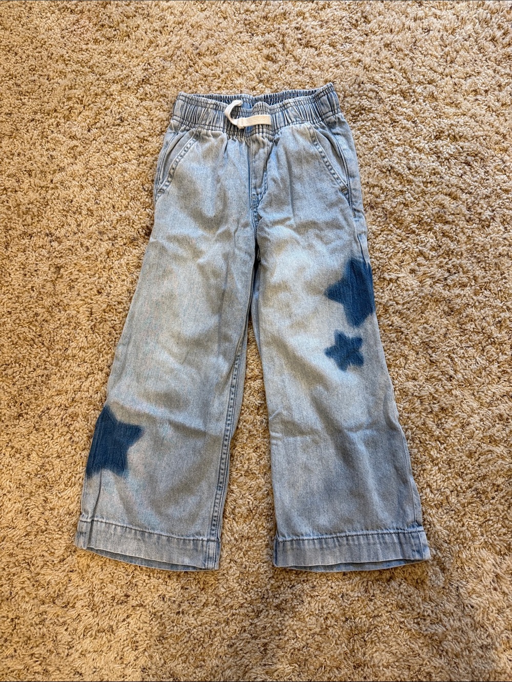 Gap Kids Light Wash Star Accent Denim Jeans